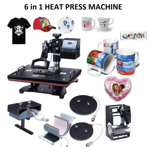 Six in One Heat press Machine - 6 in 1 Combo Machine